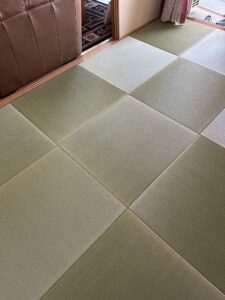 縁無し畳の表替え工事(熊本産目積表使用)